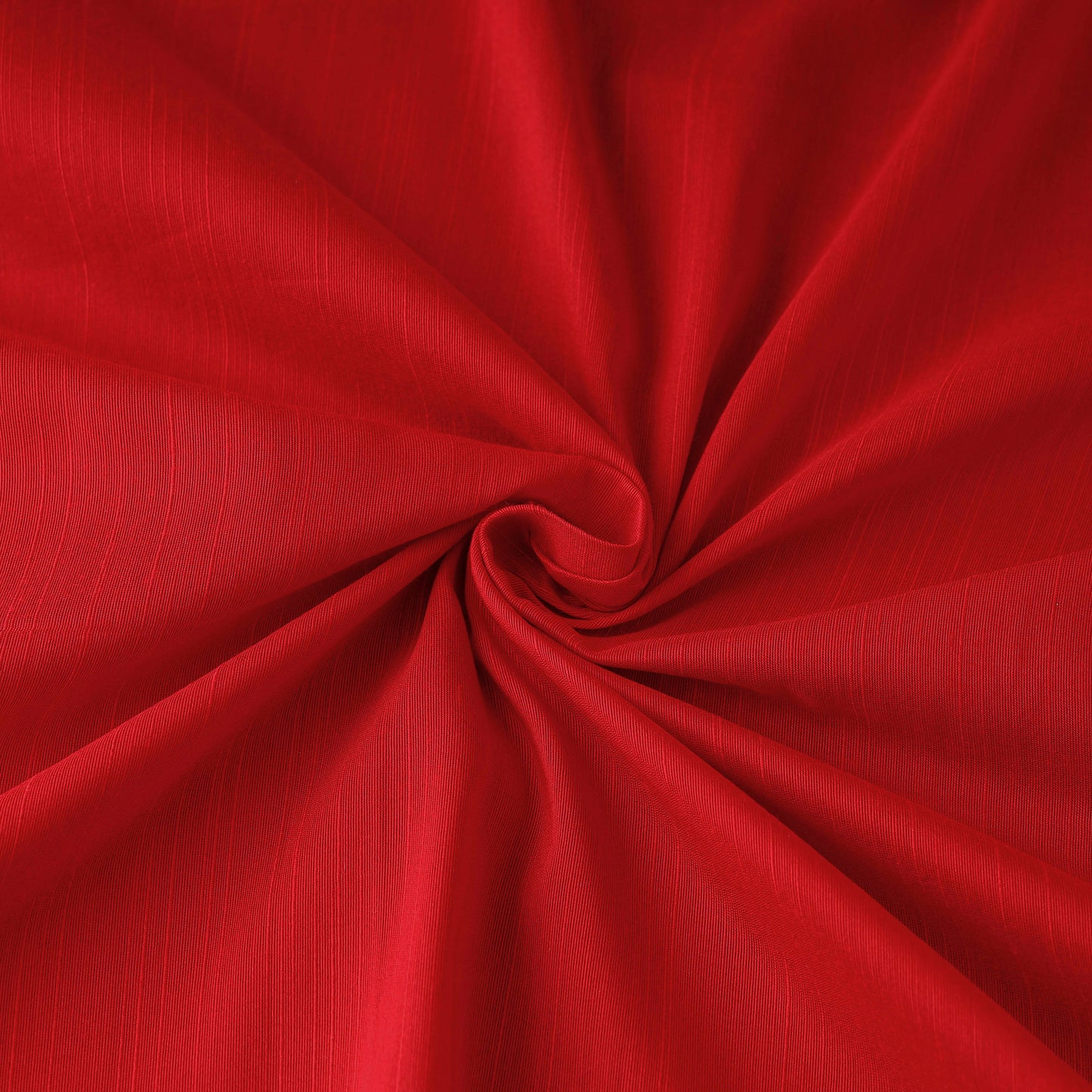 Red - Elegant Slub Silk Plain Fabric