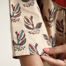 Buy Mangalagiri Block Printed Cotton Kurta with Palazzo Set Online at iTokri.com