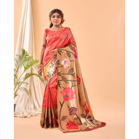 Fulrani Red Paithani Silk Handwork Saree