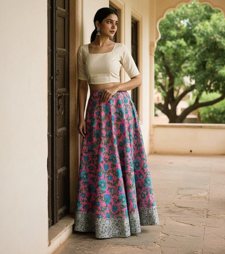 Sanganeri Print Skirts