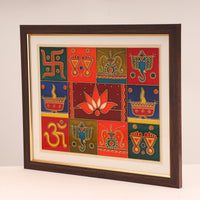 Shubha Chinha - The Stained Glass Painting Wall Art Frame