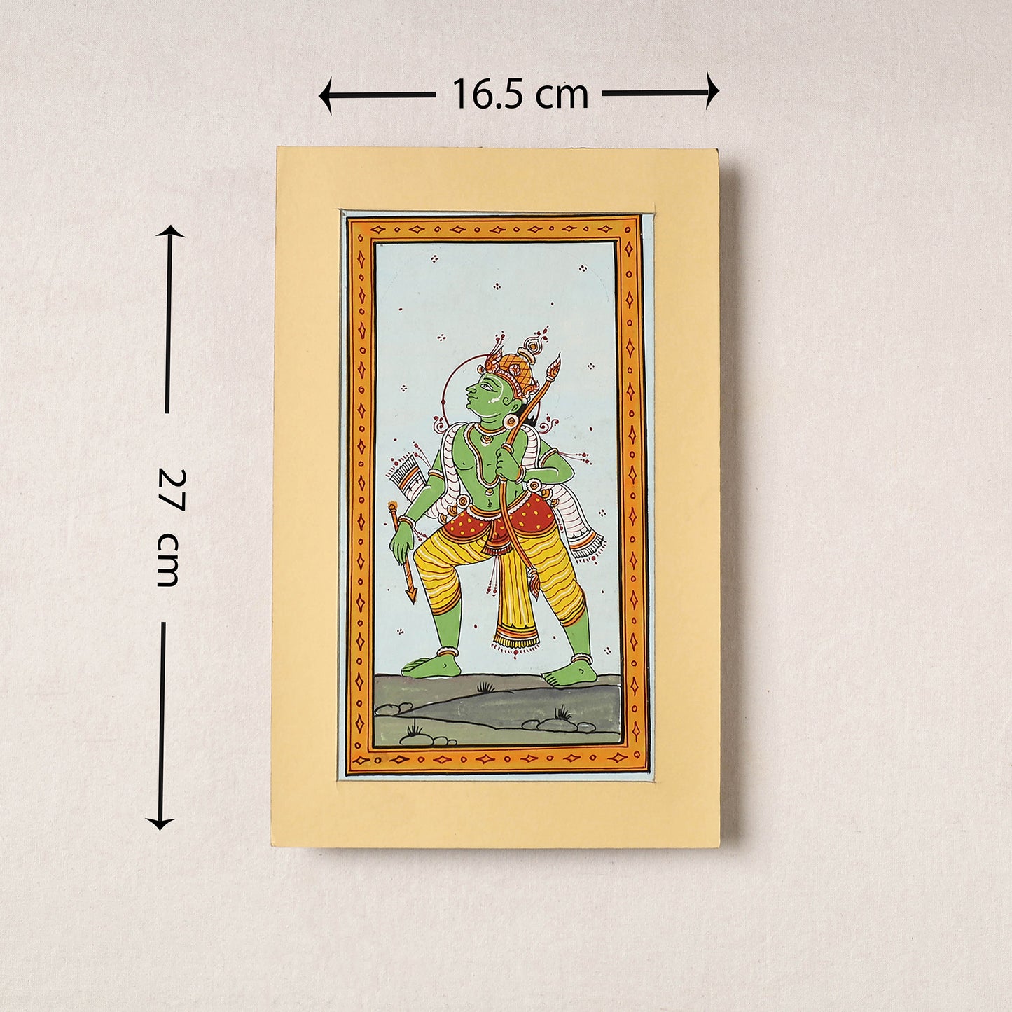 Pattachitra Painting on Handmade Paper (11 x 6 in)