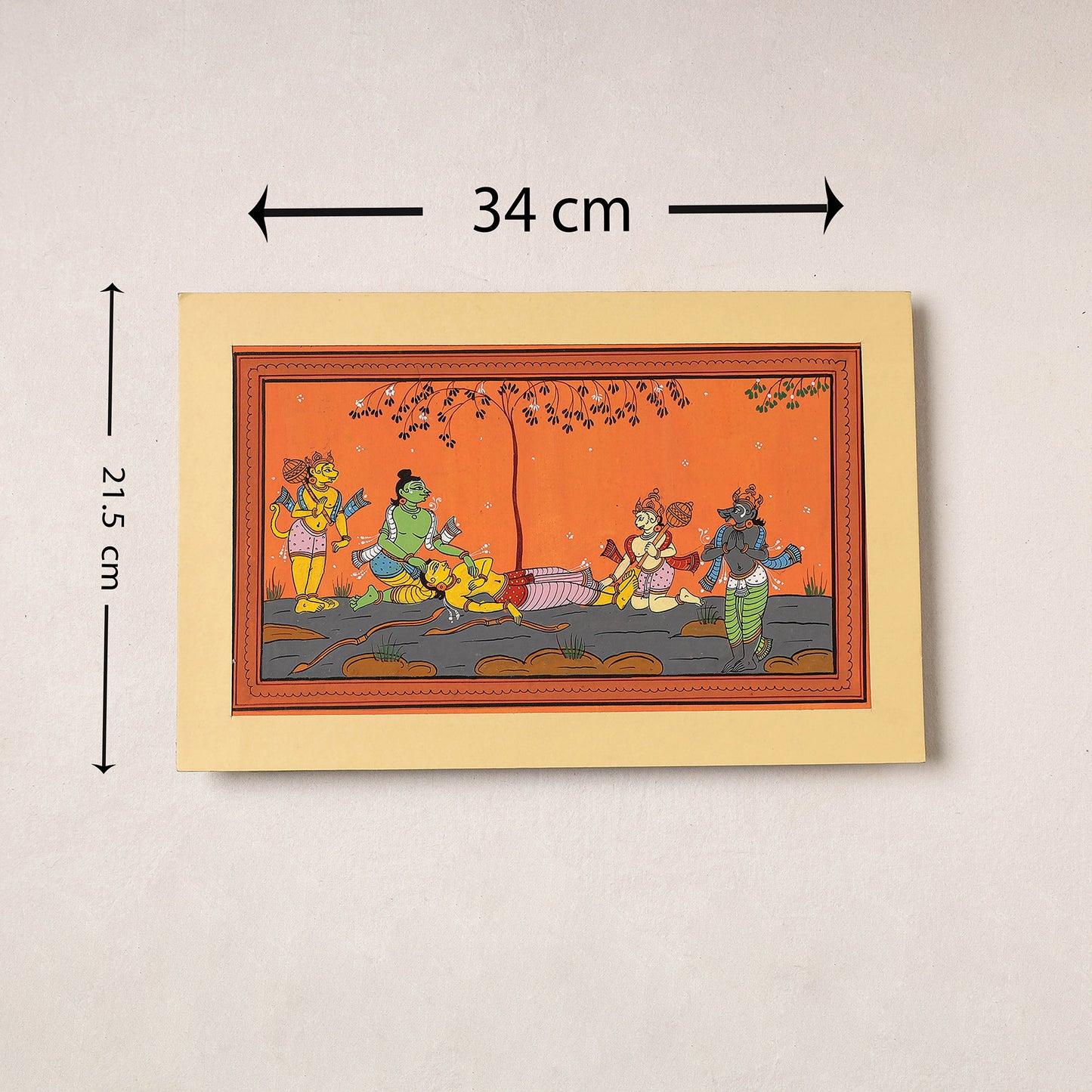Pattachitra Painting on Handmade Paper (8 x 13 in)