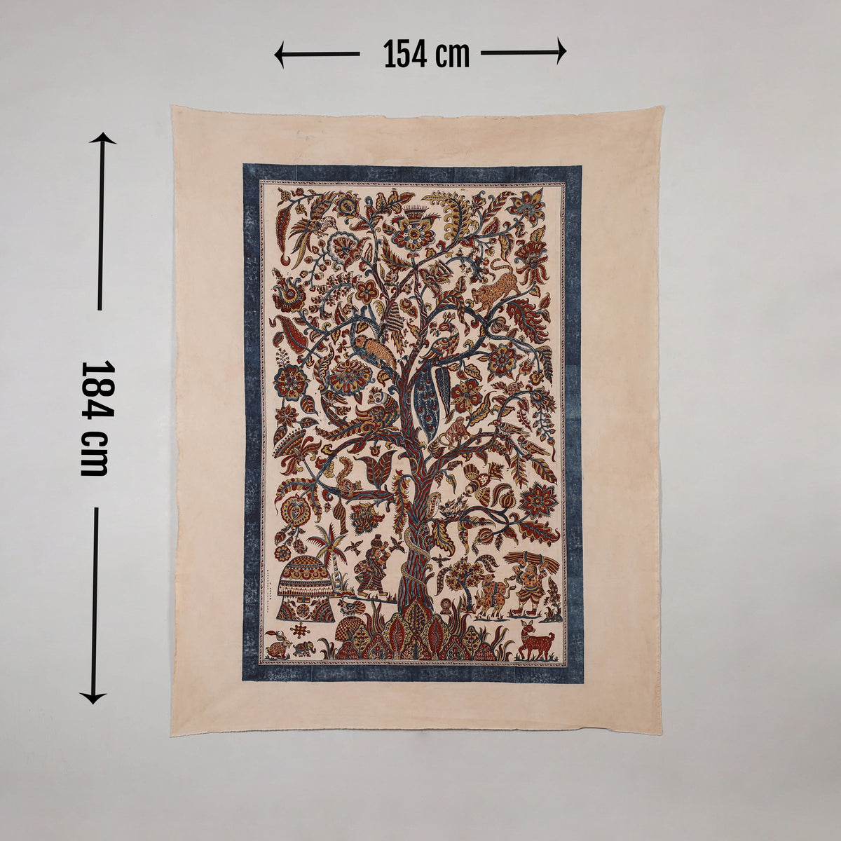 Kalamkari Art Wall Hanging with Tree of life Motif by Pitchuka Srinivas (72 x 60 in) 09