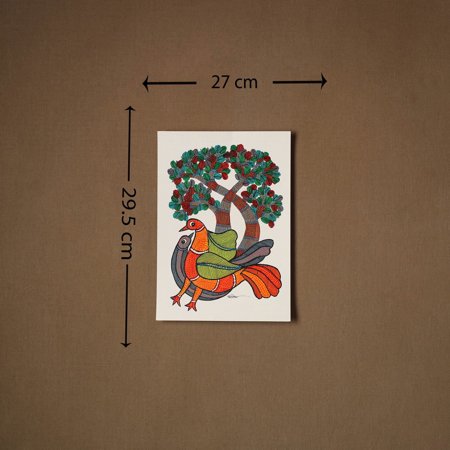 Multicolor - original folk art gond painting by choti tekam