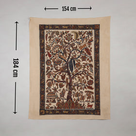 Kalamkari Art Wall Hanging with Tree of life Motif by Pitchuka Srinivas (72 x 60 in) 15