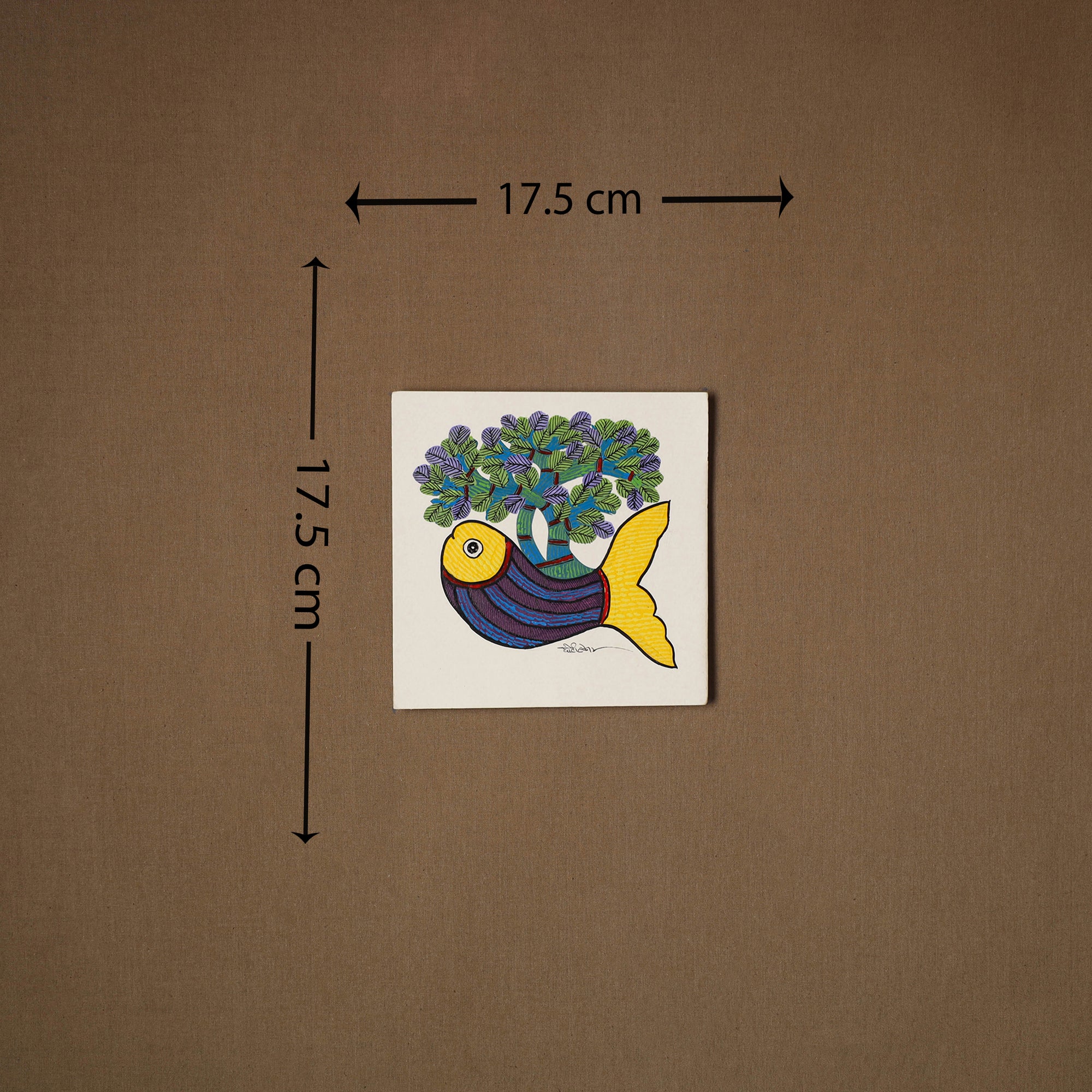 Multicolor - original folk art gond painting by choti tekam