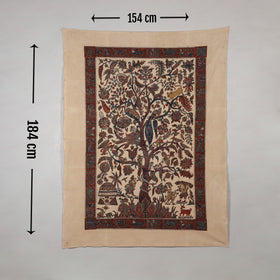 Kalamkari Art Wall Hanging with Tree of life Motif by Pitchuka Srinivas (72 x 60 in) 16