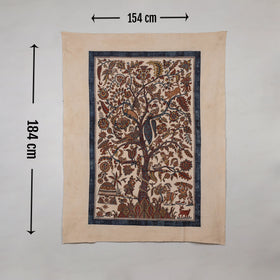 Multicolor - Kalamkari Art Wall Hanging with Tree of life Motif by Pitchuka Srinivas (72 x 60 in) 04
