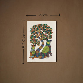 Multicolor - original folk art gond painting by choti tekam