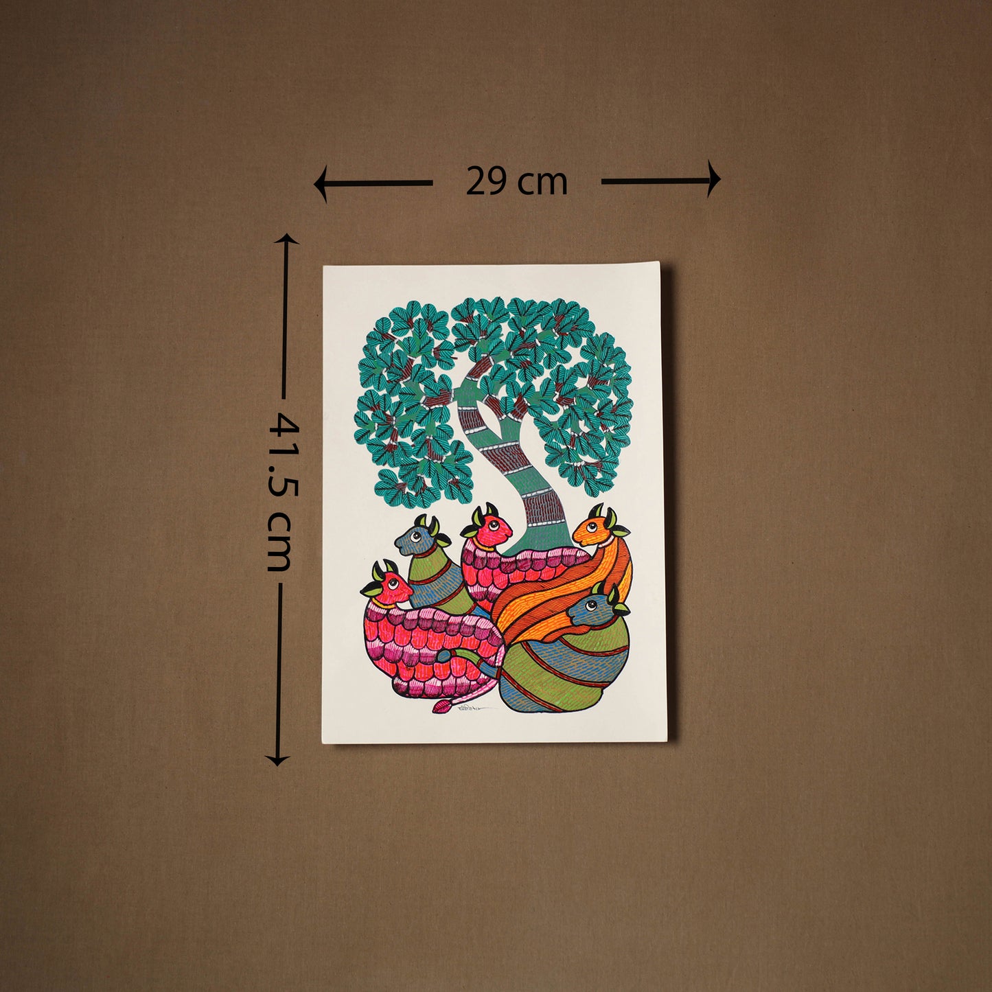 Multicolor - original folk art gond painting by choti tekam