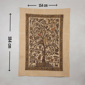 Kalamkari Art Wall Hanging with Tree of life Motif by Pitchuka Srinivas (72 x 60 in) 17