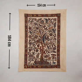 Kalamkari art wall hanging with tree of life motif by pitchuka srinivas (72 x 60 in)