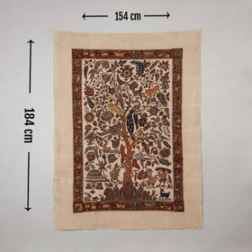 Kalamkari Art Wall Hanging with Tree of life Motif by Pitchuka Srinivas (72 x 60 in) 13