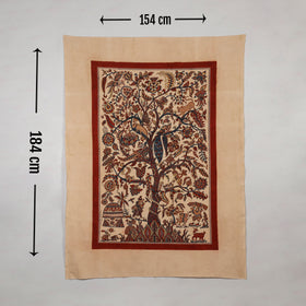Kalamkari art wall hanging with tree of life motif by pitchuka srinivas (72 x 60 in)