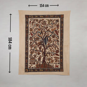 Kalamkari art wall hanging with tree of life motif by pitchuka srinivas (72 x 60 in)