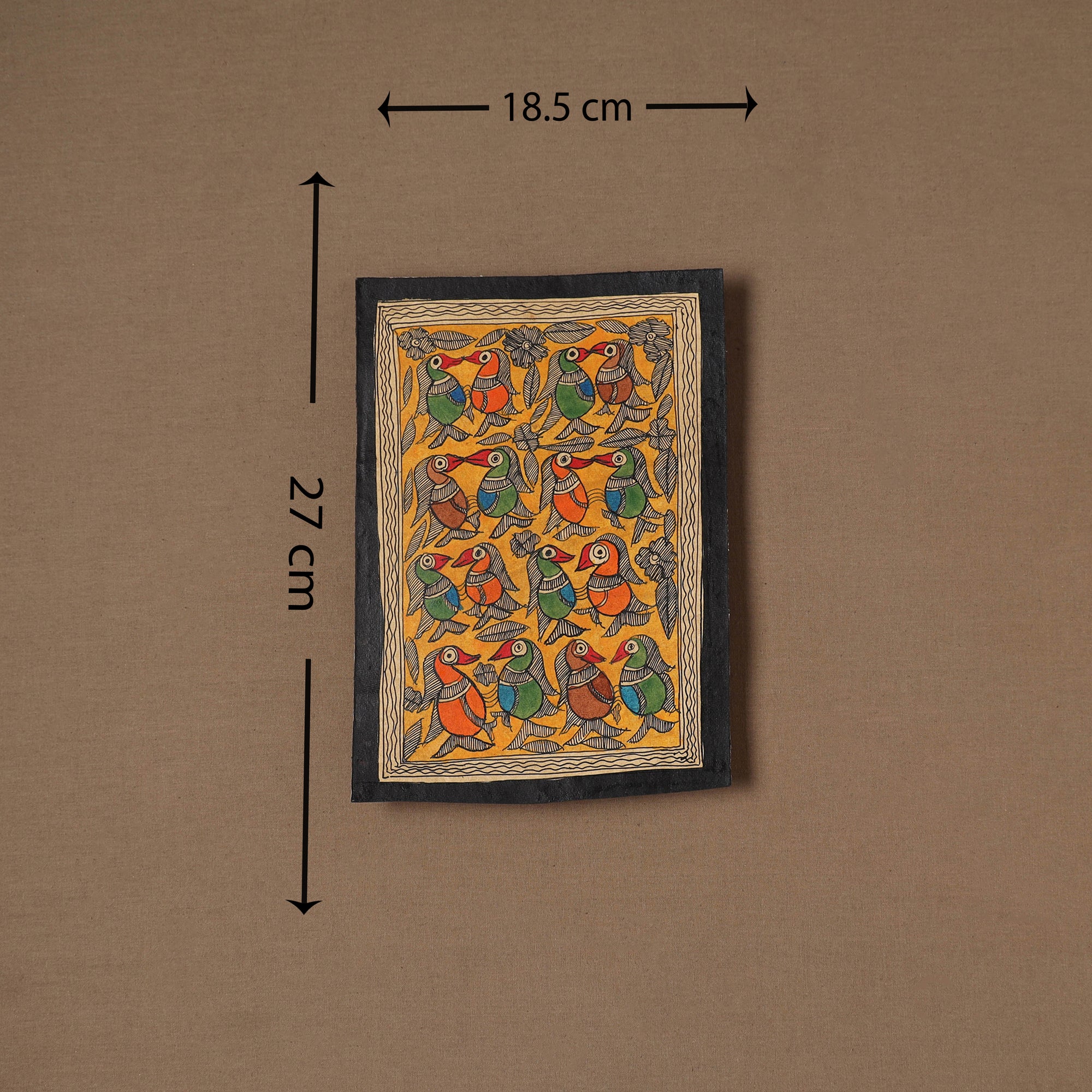 Handpainted Madhubani Painting by Santosh Paswan (10 x 7 in) 01