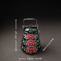 Kashmir Handpainted Stainless Steel 3 Tier Tiffin Box 01