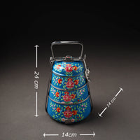 Kashmir Handpainted Stainless Steel 3 Tier Tiffin Box 05