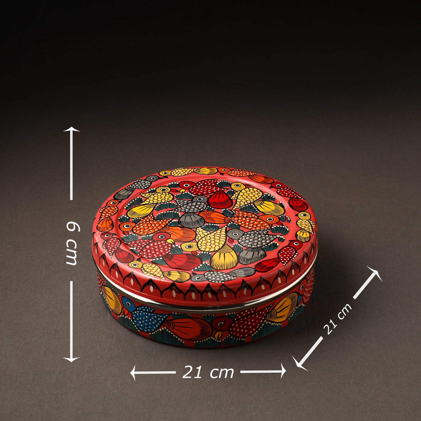  Bengal Patua Handpainted Stainless Steel Casserole