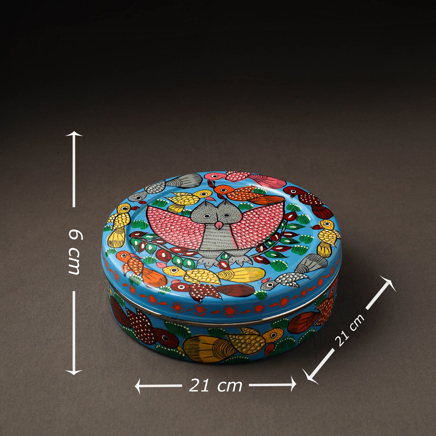  Bengal Patua Handpainted Stainless Steel Casserole