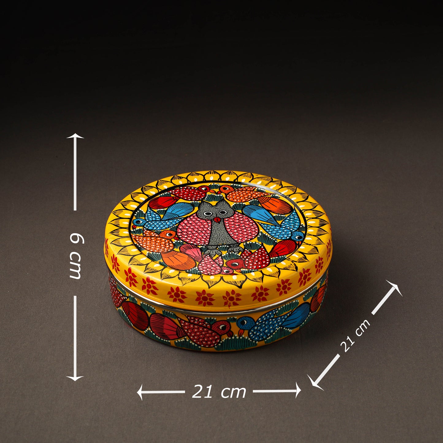  Bengal Patua Handpainted Stainless Steel Casserole