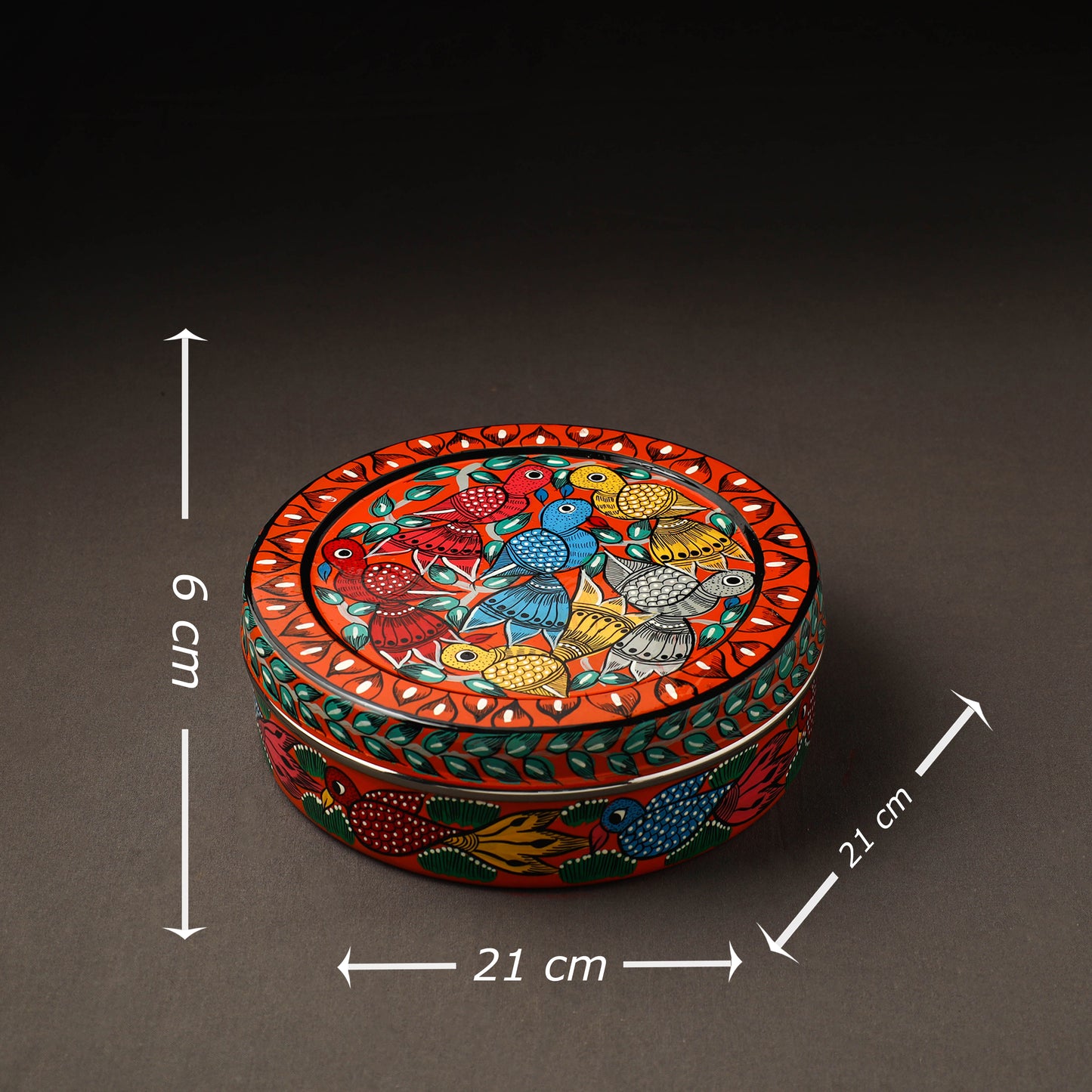  Bengal Patua Handpainted Stainless Steel Casserole