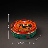 Banaras Handpainted Stainless Steel Roti Box 04