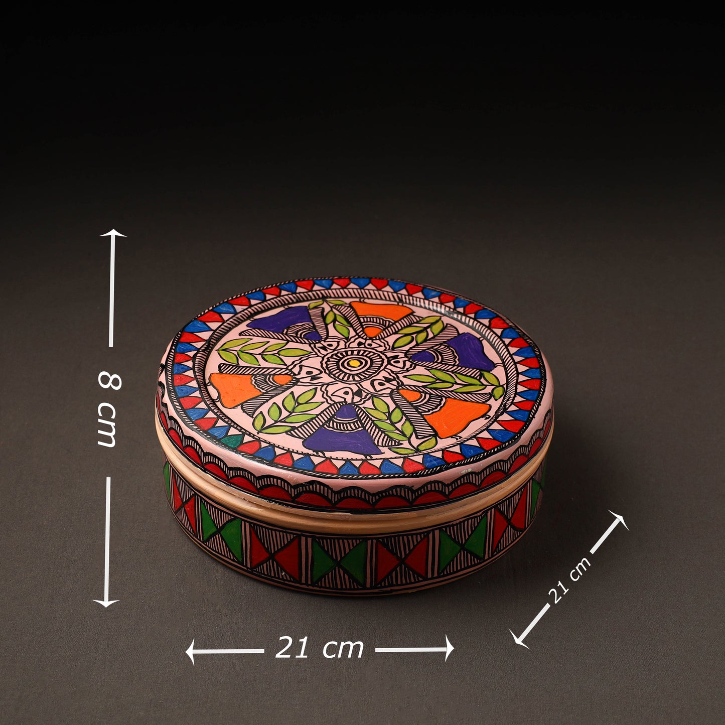  Godna Madhubani Handpainted Stainless Steel Casserole