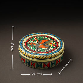  Godna Madhubani Handpainted Stainless Steel Casserole