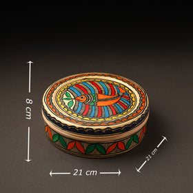  Godna Madhubani Handpainted Stainless Steel Casserole