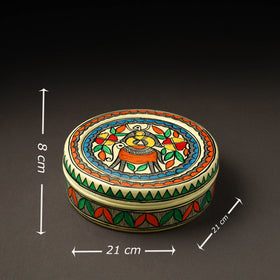  Godna Madhubani Handpainted Stainless Steel Casserole