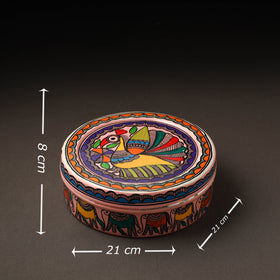  Godna Madhubani Handpainted Stainless Steel Casserole