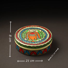  Godna Madhubani Handpainted Stainless Steel Casserole