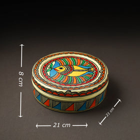  Godna Madhubani Handpainted Stainless Steel Casserole