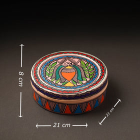  Godna Madhubani Handpainted Stainless Steel Casserole
