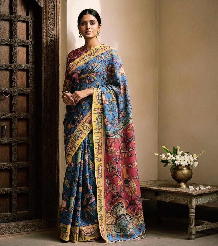 Srikalahasti Kalamkari Sarees