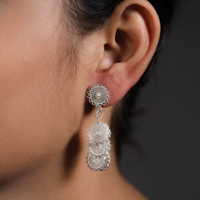 Sterling Silver Filigree Earrings 1