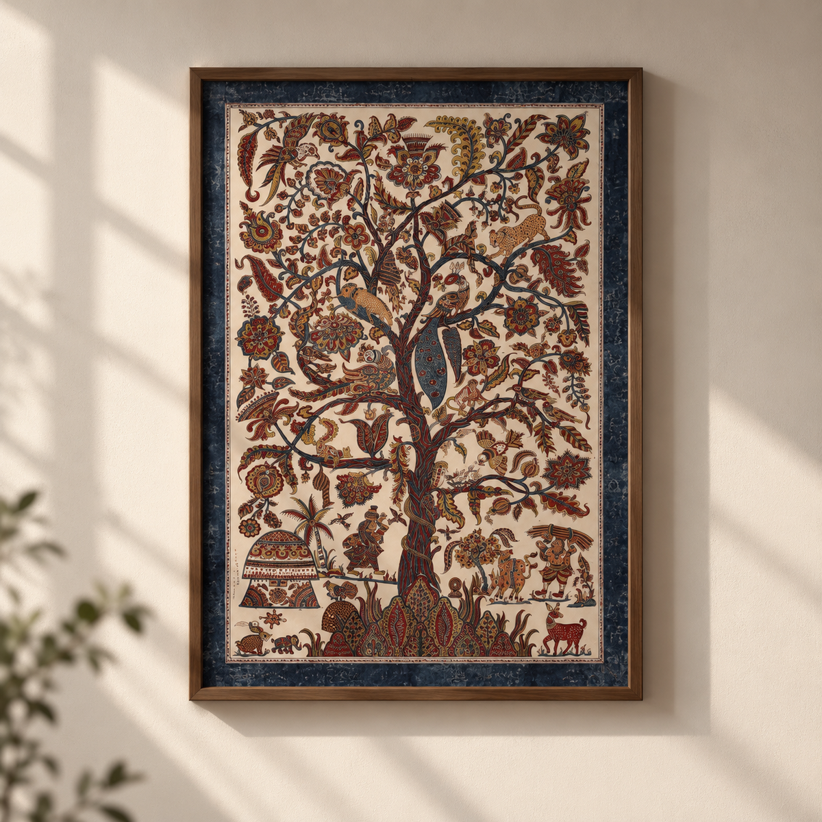 Kalamkari Art Wall Hanging with Tree of life Motif by Pitchuka Srinivas (72 x 60 in) 09