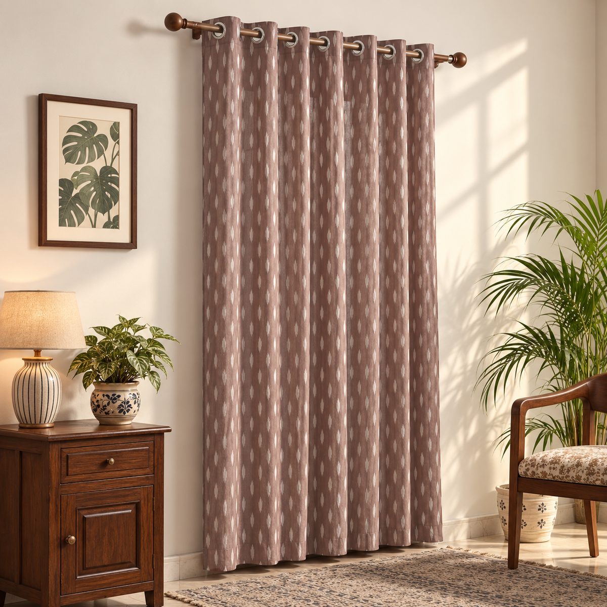 Pochampally Ikat Door Curtain (7 x 3 Feet) (Single Piece) 10