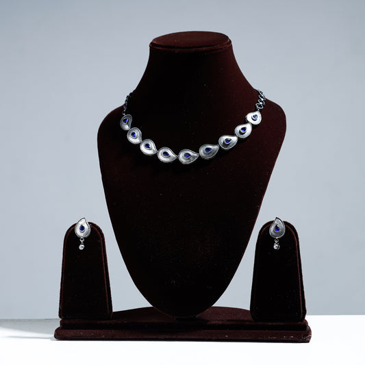 oxidised necklace set