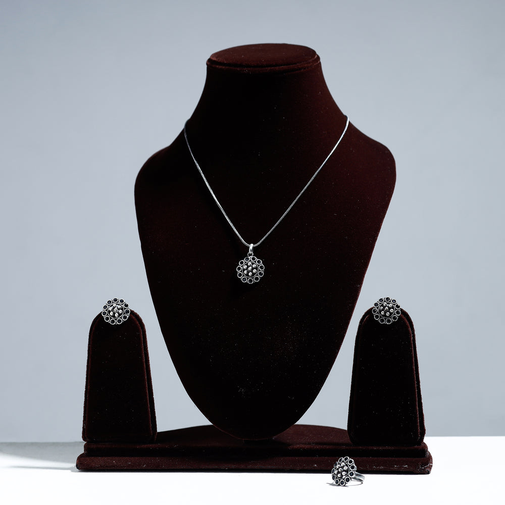 oxidised necklace set