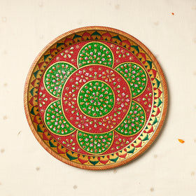 Buy Decorative Meenakari Work Stainless Steel Pooja Thali with 1 Kalash & 2 Bowls Online at iTokri.com