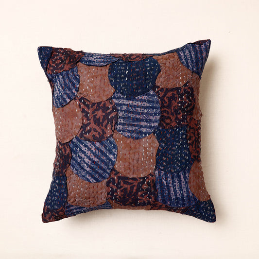 Multicolor - Tagai Patchwork Cotton Cushion Cover (16 x 16 in)