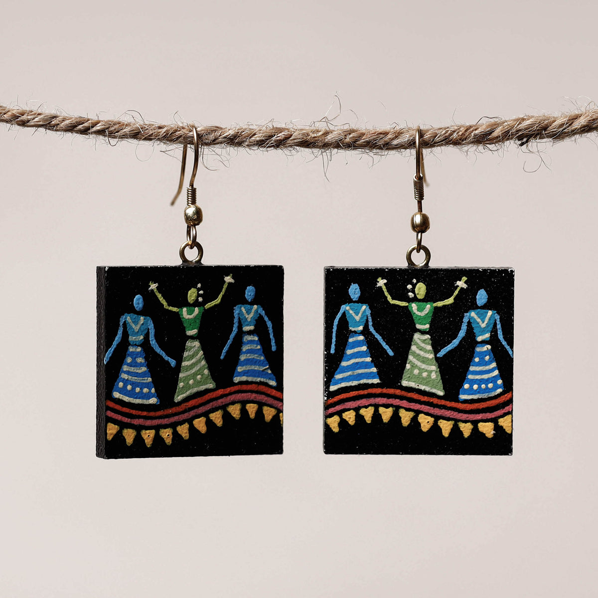 miniature handpainted earrings