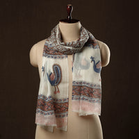 Brown - Pure Wool Sanganeri Hand Block Printed Stole