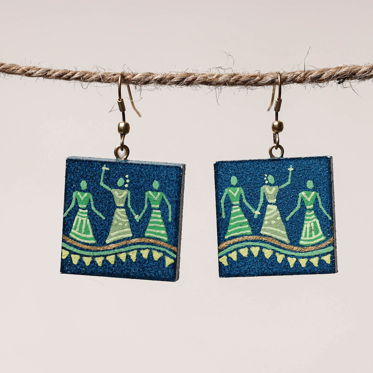 miniature handpainted earrings