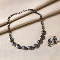 oxidised necklace set