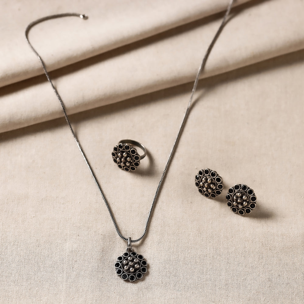 oxidised necklace set