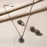 oxidised necklace set